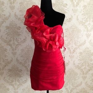 BNWT May Queen one shoulder cocktail dress